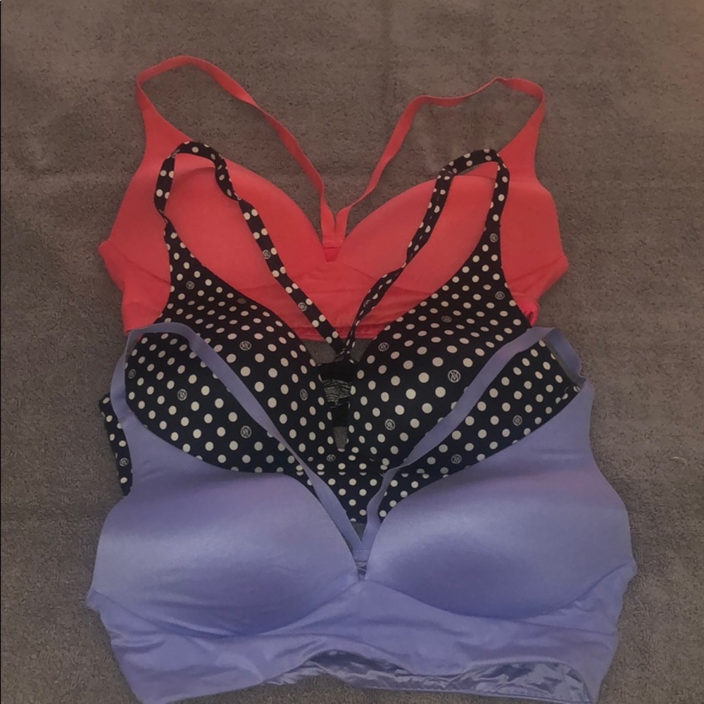 Victorias Secret Lot of 3 Lightly Lined Plunge 34c